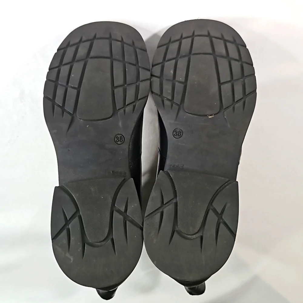 Kenneth Cole Reaction Black Leather Mens Boots Size 38 /6.5 - Picture 7 of 9